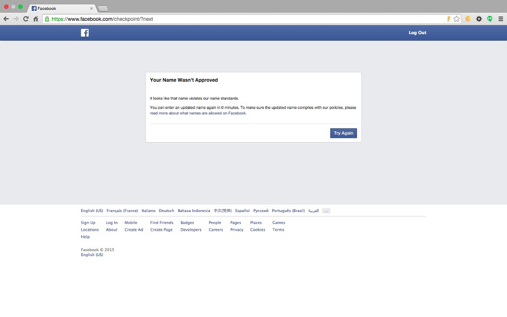 Checkpoint / com www facebook next https Can't get