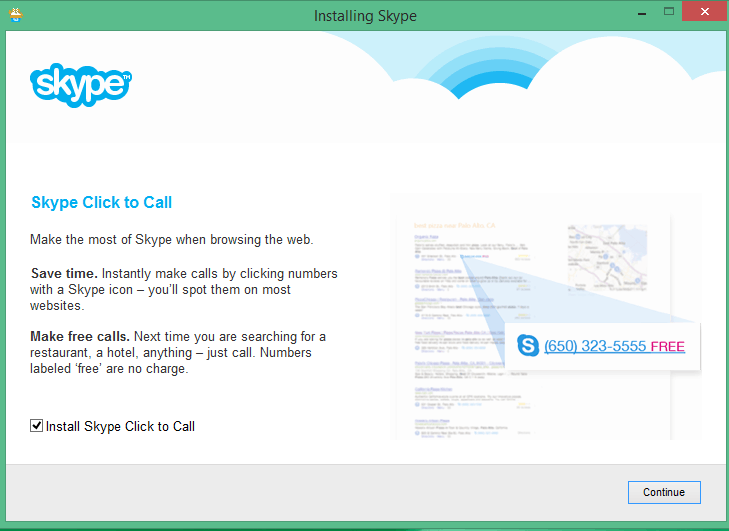 Skype click-to-call