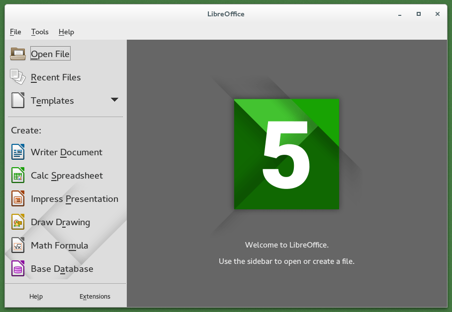 LibreOffice 5 installation