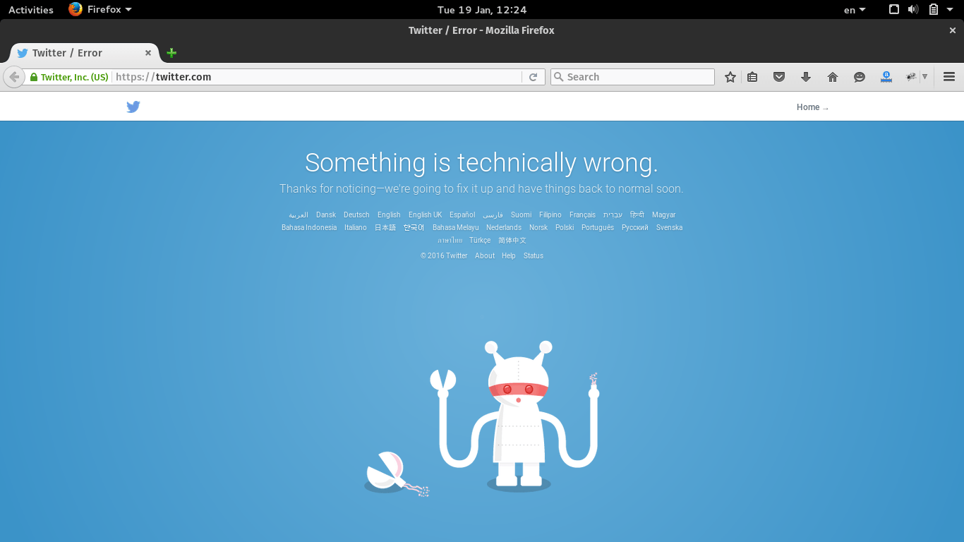 Twitter down in Mauritius