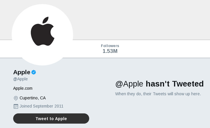 Apple Twitter account